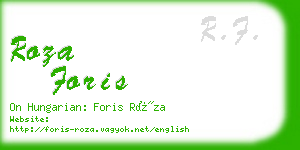 roza foris business card